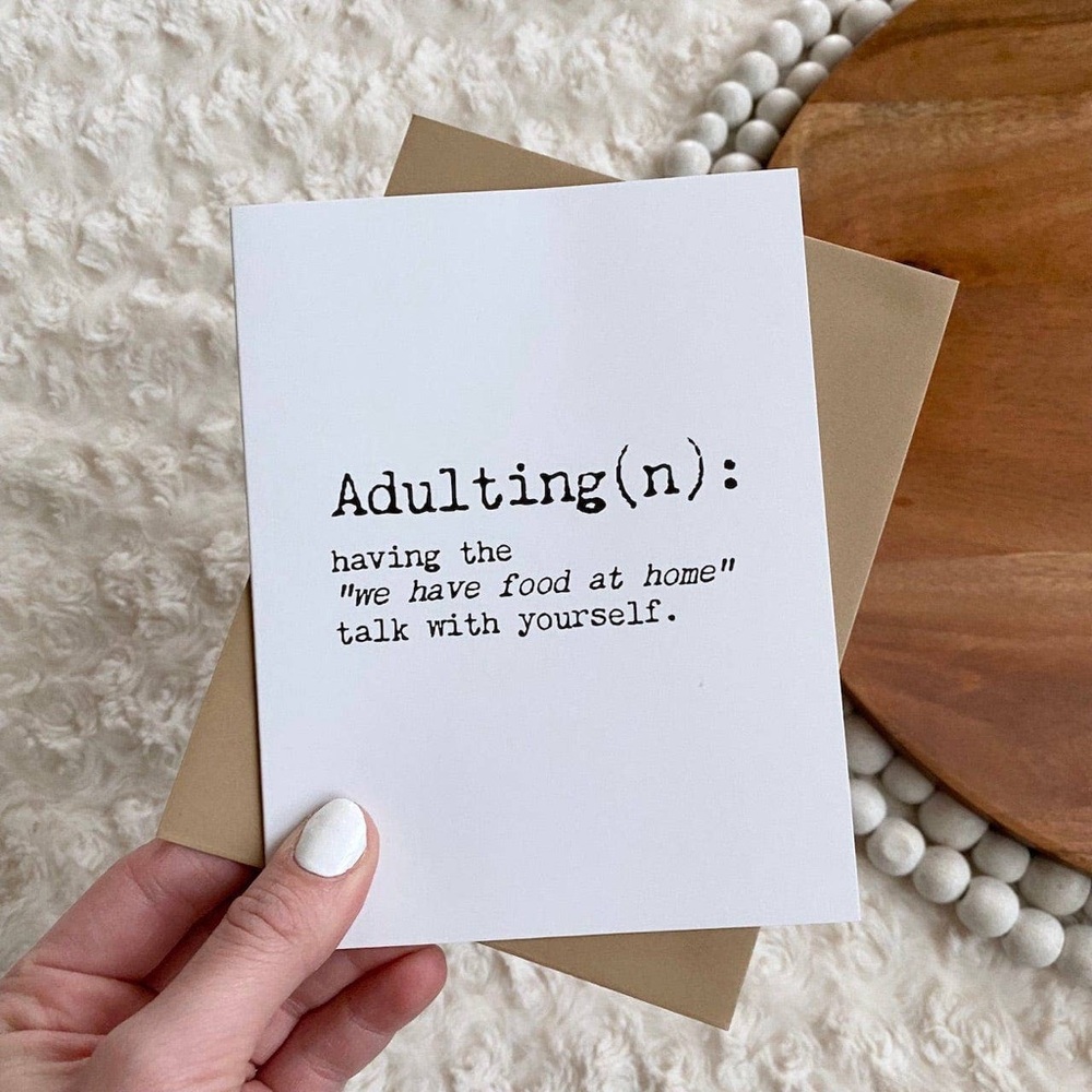 Adulting" Greeting Card